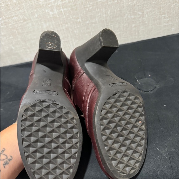 Aerosoles burgundy serfs up t strap retro heels - Picture 13 of 13